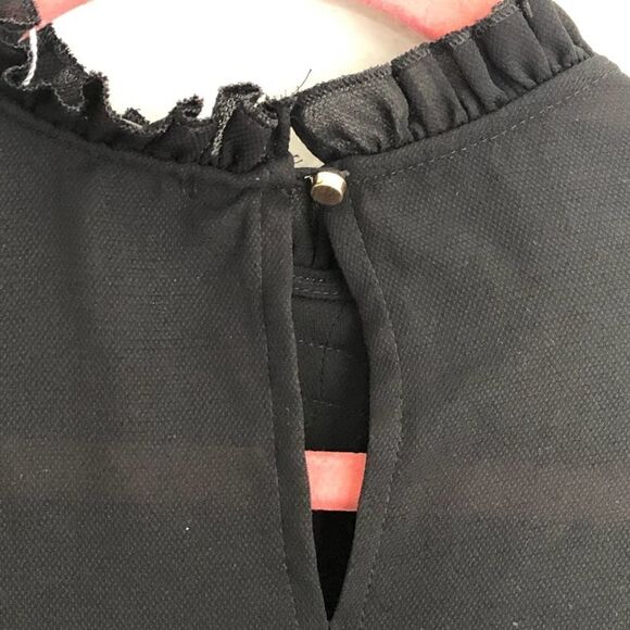 2/$20 Van Heusen Vintage High Neck Semi Sheer Smocked Blouse Size S - Picture 12 of 14